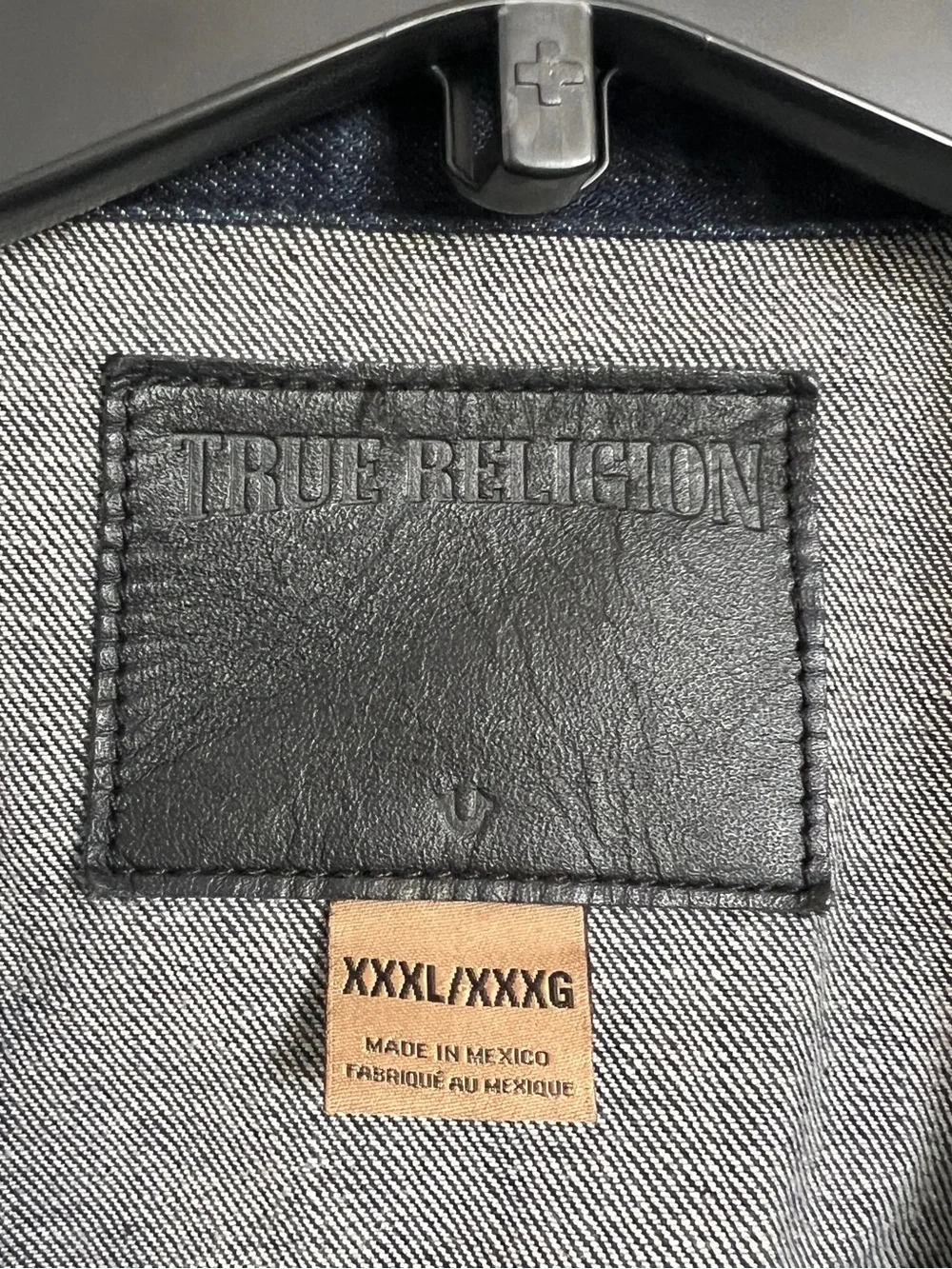 True Religion Denim Jacket 3XL Retro Danny Slim Dark Jean Y2K Moto Cafe Street